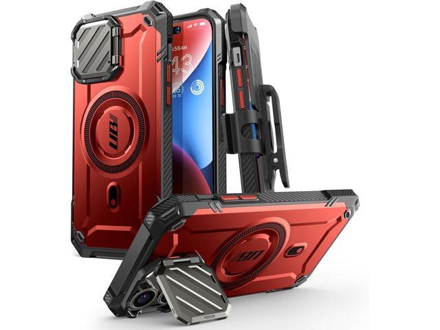 SUPCASE for iPhone 14 Pro Max Case/iPhone 13 Pro Max Case with Camera Cover Stand, [Compatible with MagSafe] [Built-in Belt-Clip] Heavy Duty.