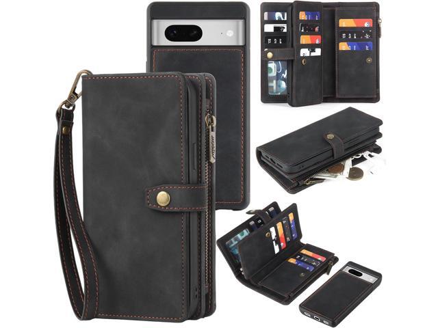 for Google Pixel 8 Wallet Case,Leather All-Round Shockproof Protective, Magnetic Flip Cover,Detachable Phone Case with Card Holder &Strap for...