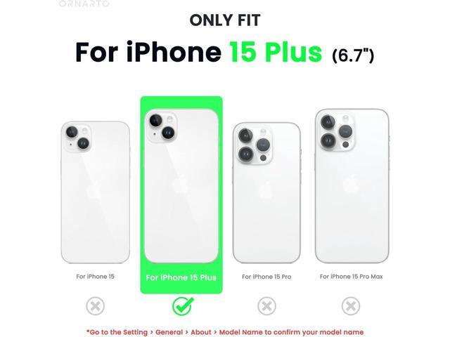 Compatible with iPhone 15 Plus Case 6.7', Slim Liquid Silicone 3 Layers Full Covered Soft Gel Rubber Cover Protective Phone Case with Anti-Scratch...