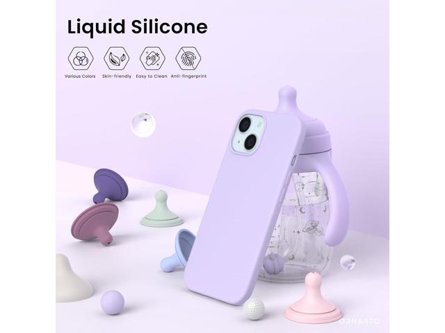 Compatible with iPhone 15 Plus Case 6.7', Slim Liquid Silicone 3 Layers Full Covered Soft Gel Rubber Cover Protective Phone Case with Anti-Scratch...