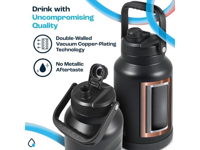 AQUAFIT 1 Gallon Insulated Water Bottle (Cold for 48 Hrs) - BPA Free & Leak Proof - 128oz Stainless Steel Jug - Big Water Bottle with Handle for...