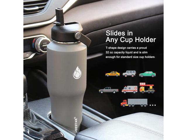 SENDESTAR Water Bottle 32oz,2 Lids(Straw lid),Wide Mouth Stainless Steel Vacuum Insulated Double Wall Keep Liquids Cold or Hot All Day,Sweat Proof...