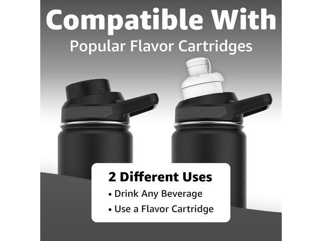 Chill Oasis Water Bottle Compatible With Popular Flavor Cartridges BPA Free, Leak Proof, Double-Walled Vacuum Insulated Stainless Steel, and...
