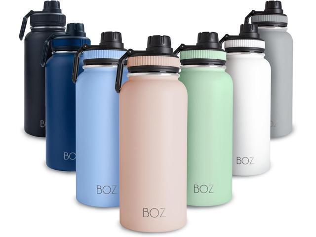 BOZ Stainless Steel Water Bottle - Vaccum Insulated Water Bottle 32 Oz - Wide Mouth BPA Free Sport Water Bottle for Gym with Spout Lid - Thermal.
