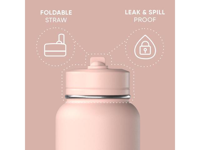 Hydrapeak 32oz Sport Insulated Water Bottle with Straw or Chug Lid, Leak & Spill Proof, Keeps Drinks Cold for 24 Hours, Hot for 12 Hours, Premium...