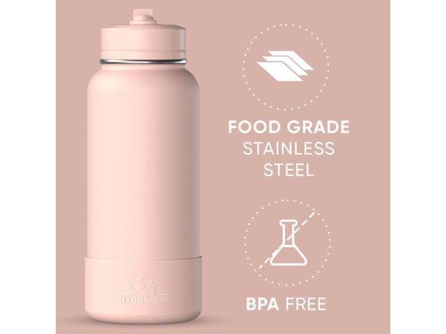 Hydrapeak 32oz Sport Insulated Water Bottle with Straw or Chug Lid, Leak & Spill Proof, Keeps Drinks Cold for 24 Hours, Hot for 12 Hours, Premium...