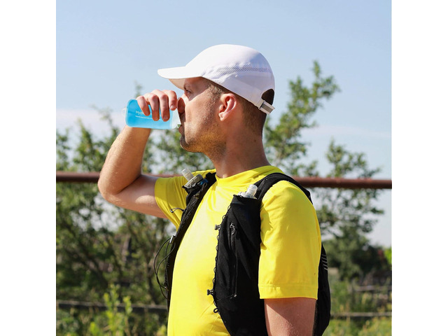 J. CARP 2Pcs 150ml Soft Flask Running Water Bottles, TPU Foldable Running Hydration Flask for Hydration Pack Cycling Hiking Climbing Outdoors Motorbike