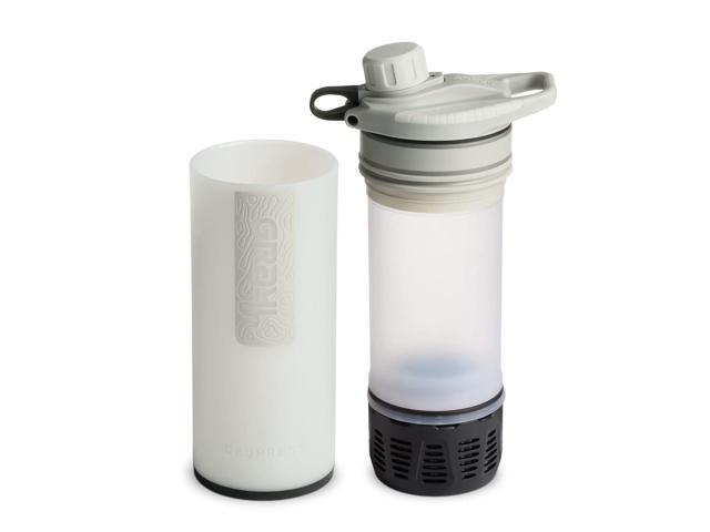 GRAYL GeoPress 24 oz Water Purifier Bottle - Filter for Hiking, Camping, Survival, Travel (Peak White)