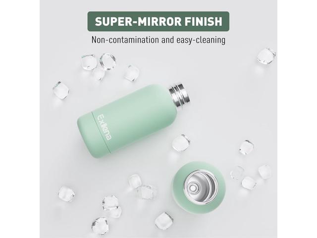 Small Water Bottle 12oz with Clip, Double Wall Stainless Steel Vacuum Small Insulated Water Bottle Keeps Drinks Cold 24 Hrs/Hot 12 Hrs for Kids...