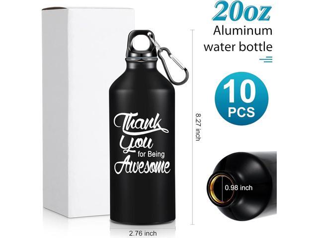 Sieral 10 Pcs Employee Appreciation Gifts Thank You for Being Awesome Water Bottle 20 oz Aluminum Water Bottle Lightweight Sport Tumbler with Twist...