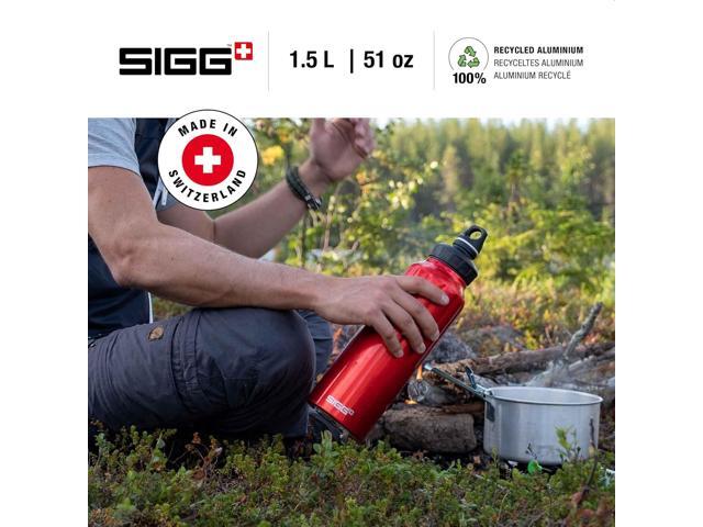 SIGG - Reusable Water Bottle - WMB Traveller Red 51 Oz - Made in Switzerland - Carbonated Drinks - Lightweight - Leak Proof - BPA-Free - Climate...