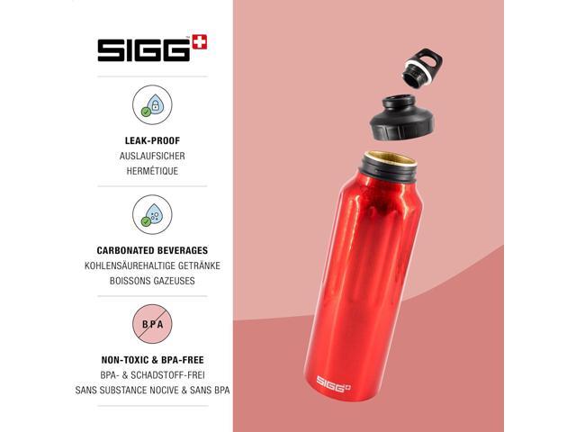 SIGG - Reusable Water Bottle - WMB Traveller Red 51 Oz - Made in Switzerland - Carbonated Drinks - Lightweight - Leak Proof - BPA-Free - Climate...
