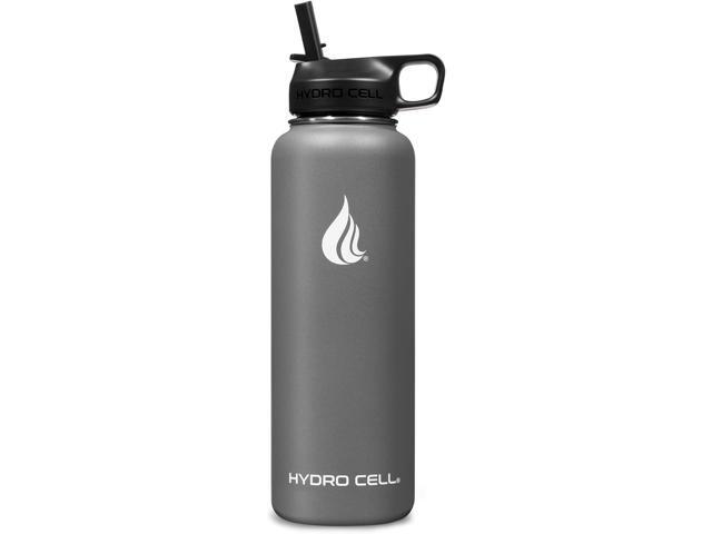 HYDRO CELL Stainless Steel Insulated Water Bottle with Straw - For Cold & Hot Drinks - Metal Vacuum Flask with Screw Cap and Modern Leakproof Sport...