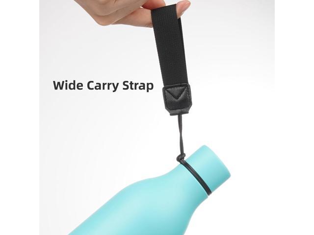 Insulated Water Bottle with Strap,25 oz Double Wall Stainless Steel Vacuum Bottles Metal Water Flask,Turquoise