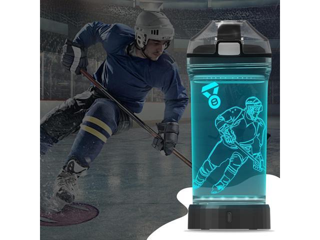 YuanDian Hockey Gifts for Boys, Light Up Water Bottle - 14 OZ Tritan BPA Free Eco-Friendly - Cool LED Sport Cups Gift for Hockey Player School Kids...