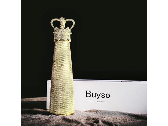 Gold Bling Water Bottle Rhinestone Gold Rhinestone Diamond Water Bottle Reusable Insulated Stainless Steel Bling Premium Aesthetic Gift
