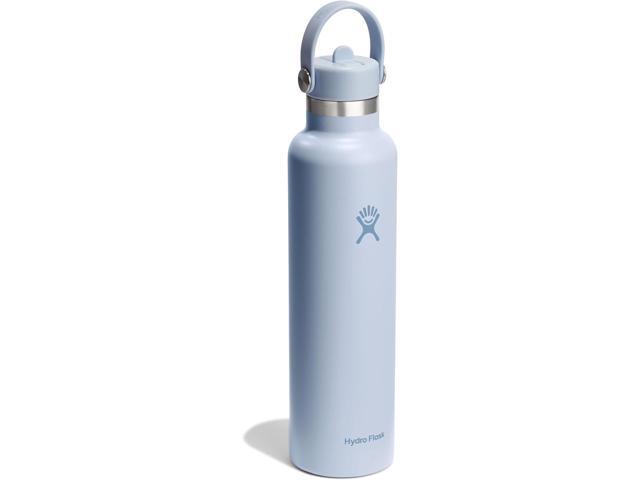 Hydro Flask Water Bottle - Insulated Stainless Steel - Straw Lid, Non Spill, Leakproof 24 Oz Surf Blue