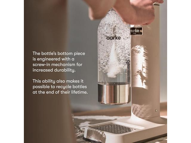 aarke Extra PET Stainless Steel Reusable Bottle for Carbonator l, ll, and 3, BPA-Free and Non-Toxic, 800ml (2-Pack)