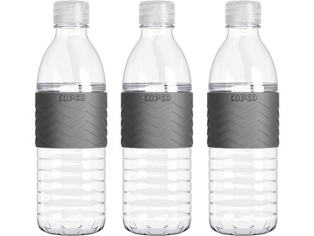 Copco Hydra 16.9 oz Tritan Water Bottle with Spill Resistant Lid & Non-Slip Sleeve, Set of 3 - BPA-Free, Dishwasher Safe, Fits Cup Holders, Great...