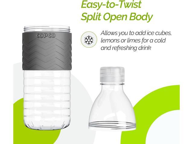 Copco Hydra 16.9 oz Tritan Water Bottle with Spill Resistant Lid & Non-Slip Sleeve, Set of 3 - BPA-Free, Dishwasher Safe, Fits Cup Holders, Great...