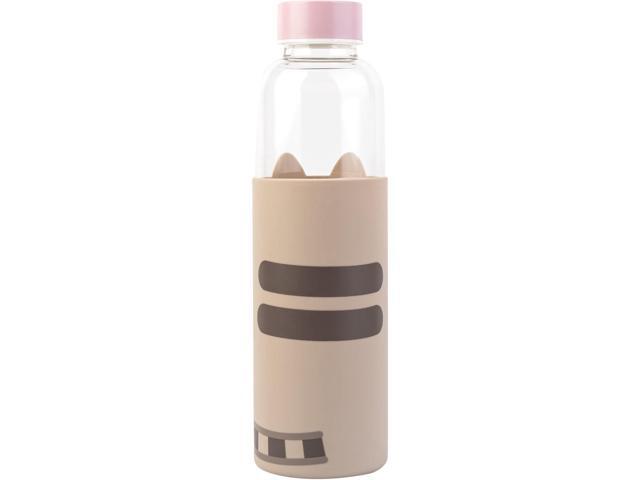 Grupo Erik Glass Water Bottle - Pusheen Merchandise - 17oz / 500ml Water Bottle Hot and Cold, Glass Bottle, Travel Bottles, Gym Bottle - Pusheen...