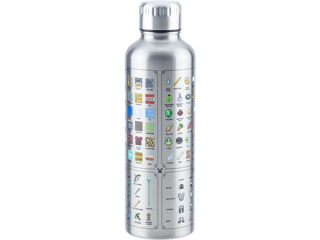 Paladone Minecraft Metal Water Bottle Officially Licensed Gaming Merchandise