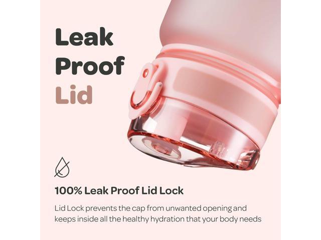 Hydracy Water Bottle with Time Marker -Large BPA Free Water Bottle & No Sweat Sleeve -Leak Proof Gym Bottle with Fruit Infuser Strainer & Times to...