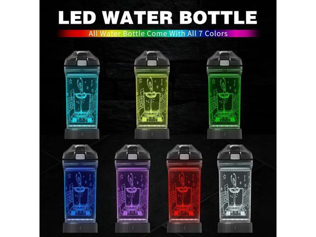 YuanDian Light Up Kids Water Bottle with 3D LED Light- 14 OZ Tritan BPA Free - 7 Color Light Cool Drinking Cups Gift for School Kids Girl Child...