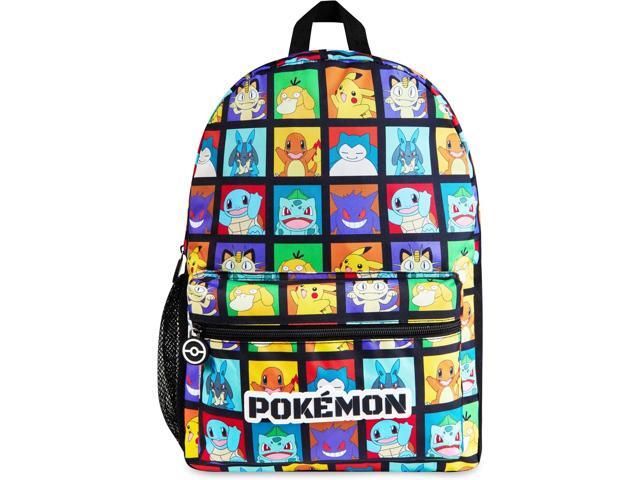 Pokemon Backpack for Kids Teens Pikachu Anime School Bag Daypack Backpacks for Daycare Sports School Supplies Gifts for Kids (Multi)
