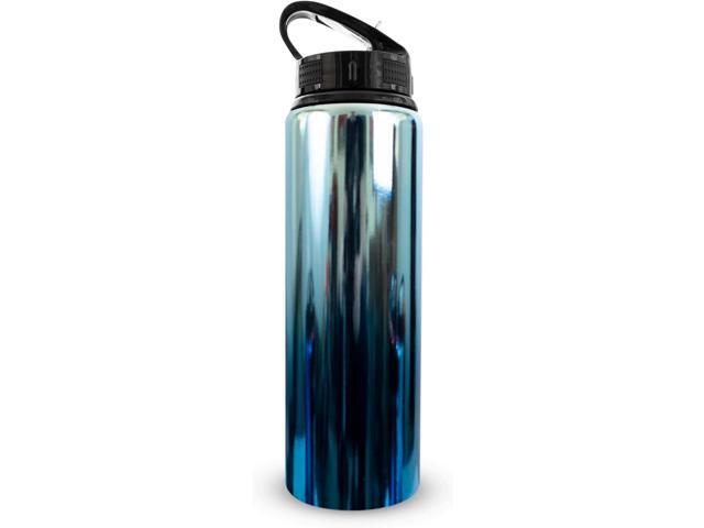 Hy-Pro Officially Licensed 750ml Aluminium UV Bottle Soccer, Football, Integrated Folding Straw, Neochrome Finish, Leakproof, Lightweight, BPA Free