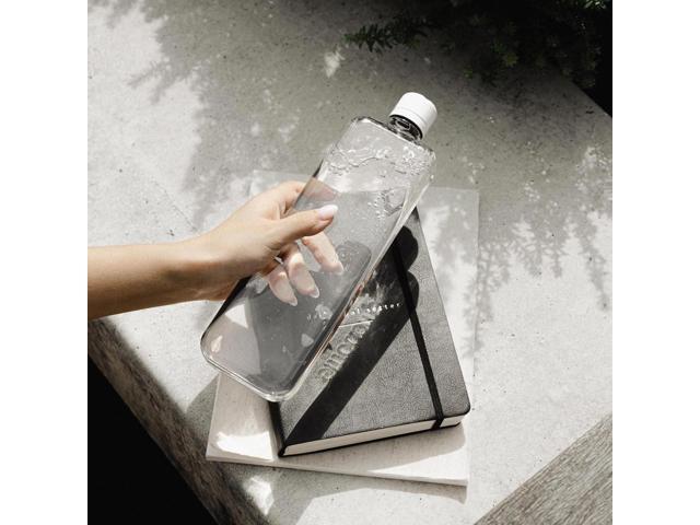 memobottle Slim - 15oz (450ml) - Sleek, Slim & Flat Water Bottle for Bags, Laptops & Books BPA Free Tritan Modern, Minimalist Ideal for Gym &...