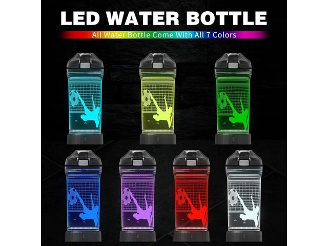 YuanDian Football Gifts for Boys, Light Up Kids Water Bottle with 3D Illusion Lamp- 14 OZ Tritan BPA Free - Cool Drinking Cups Gift for School Kids...