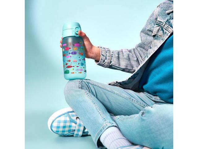 ION8 Small Water Bottle, 350 ml/12 oz, Leak Proof, Easy to Open, Secure Lock, Dishwasher Safe, BPA Free, Carry Handle, Hygienic Flip Cover, Easy...
