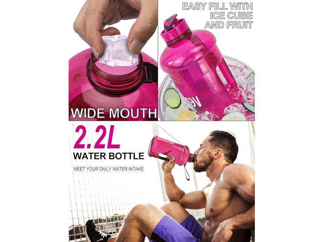 VENNERLI Portable Large Plastic Water Bottle - BPA-free Half Gallon Reusable 2 Liter Water Jug for Outdoor Hiking Fitness Travel Camping Cycling