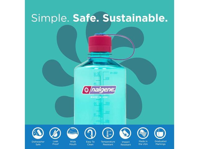 Nalgene Leak Proof Tritan BPA-Free Water Bottle - 32 oz Narrow Mouth - Made in the USA for Outdoor Use & Daily Hydration (Surfer)