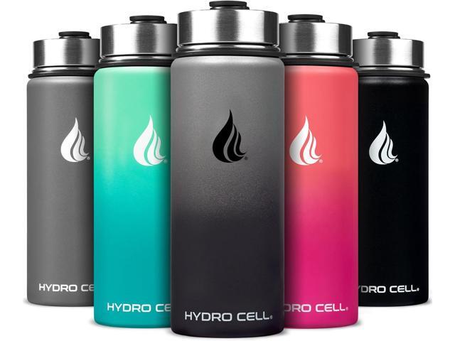 HYDRO CELL Stainless Steel Insulated Water Bottle with Straw - For Cold & Hot Drinks - Metal Vacuum Flask with Screw Cap and Modern Leakproof Sport...