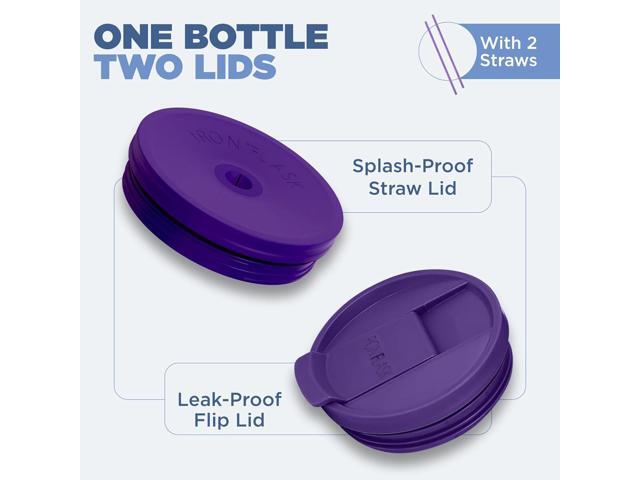 IRON °FLASK Co-Pilot Insulated Mug w/Straw & Flip Cap Lids - Cup Holder Bottle for Hot, Cold Drink - Leak-Proof - Water, Coffee Portable Travel Mug...