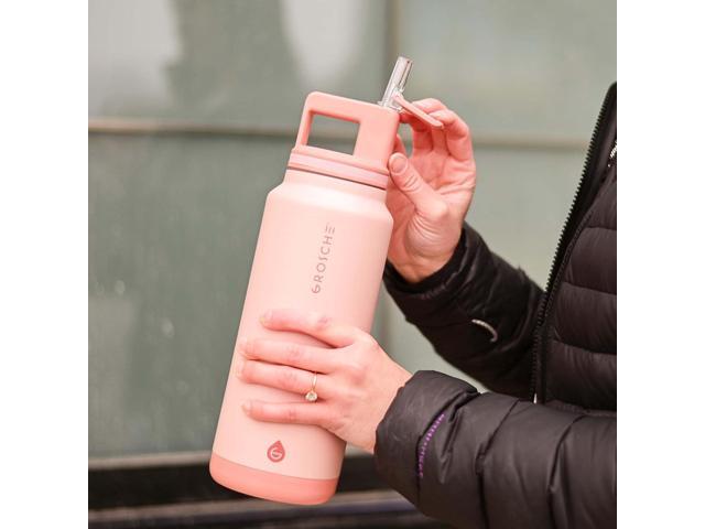 GROSCHE Alpine Flip n' Sip 40 oz Insulated Water Bottle - Stainless Steel, Leakproof Flask with Straw - Perfect for Gym, Travel & Outdoor Use -...