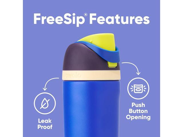 Owala Kids FreeSip Insulated Stainless Steel Water Bottle with Straw for Sports, Travel, and School, BPA-Free Sports Water Bottle, 16 oz, Celestial...