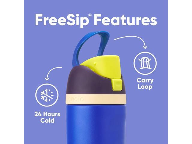 Owala Kids FreeSip Insulated Stainless Steel Water Bottle with Straw for Sports, Travel, and School, BPA-Free Sports Water Bottle, 16 oz, Celestial...