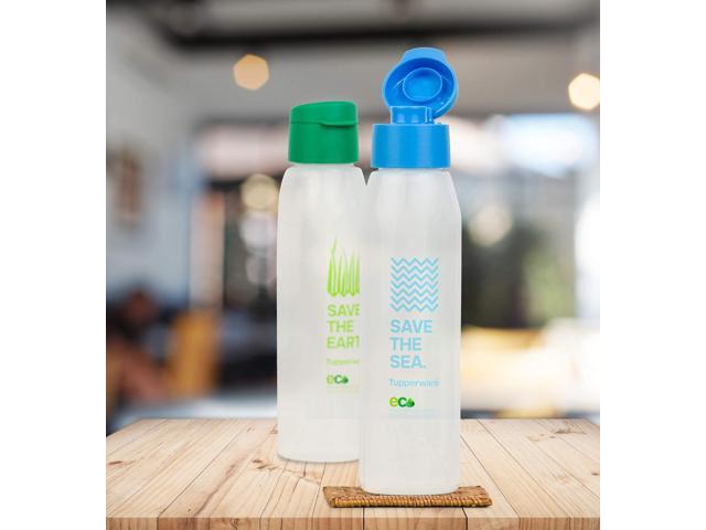 Tupperware Round 500ml Fliptop Bottle Cool n Chic, Save Earth Save Sea 2pc