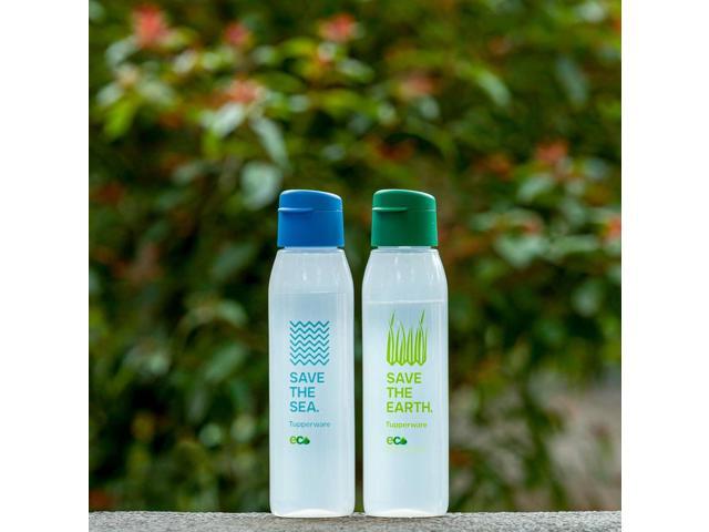 Tupperware Round 500ml Fliptop Bottle Cool n Chic, Save Earth Save Sea 2pc