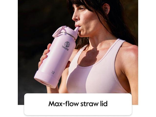 Takeya Actives Water Bottle with Straw Lid - Durable & Easy-Care Water Bottle with Stainless Steel Insulation - BPA-Free Lid with Carry Handle &...