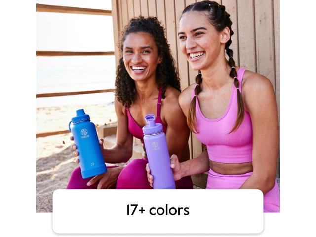Takeya Actives Water Bottle with Straw Lid - Durable & Easy-Care Water Bottle with Stainless Steel Insulation - BPA-Free Lid with Carry Handle &...