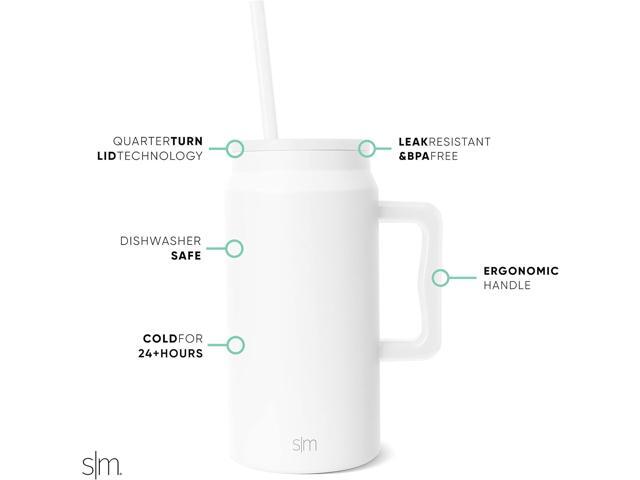 Simple Modern 50 oz Mug Tumbler with Handle and Straw Lid Reusable Insulated Stainless Steel Large Travel Jug Water Bottle Gifts for Women Men...