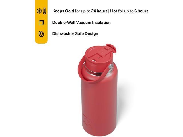 RTIC 32oz Outback Bottle, Ceramic Lined, Insulated, Stainless Steel, Metal, Double Wall Vacuum-Insulation, Leak-Proof Lid, BPA-Free Water Flask...