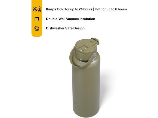 RTIC 40oz Outback Bottle, Ceramic Lined, Insulated, Stainless Steel, Metal, Double Wall Vacuum-Insulation, Leak-Proof Lid, BPA-Free Water Flask...