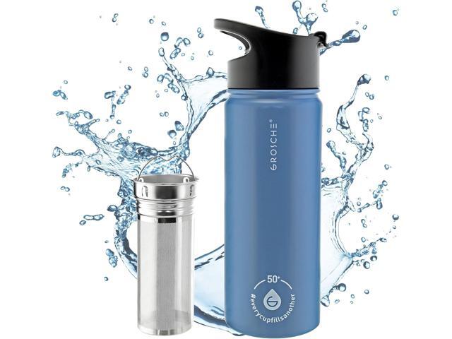 GROSCHE Chicago Stainless Steel Tea Infuser Flask Beverage Bottle Hot & Cold Drinks Loose Leaf Tea Infuser Travel Convenience Water Bottle.