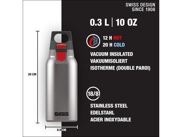 SIGG - Insulated Water Bottle - Thermo Flask Hot & Cold ONE Brushed - with Tea Infuser - Leakproof - BPA Free - 18/8 Stainless Steel - 10 oz