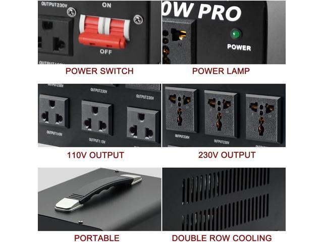 5000 Watt Voltage Converter Transformer - Heavy Duty Step Up/Down Convert from 110-120 Volt to 220-240 Volt and from 220-240 Volt to 110-120 Volt
